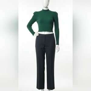 Laurel by Escada Black Virgin Wool Dress Pants sz 38 USA 8